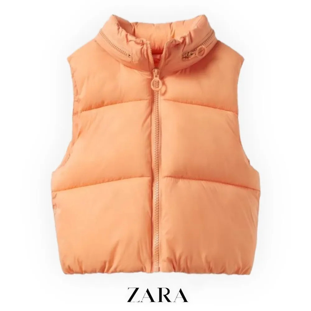 ZARA Kids | Tangerine | ZIPPERED PUFFER VEST